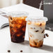 100 Pack 16 oz Clear Plastic Cups with Lids and Straws