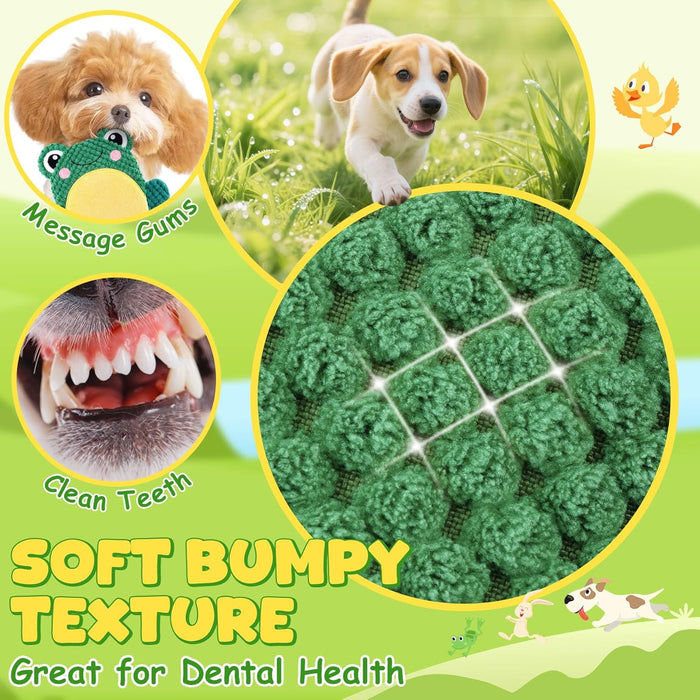 Dog Toys to Keep Them Busy, 3 Pack No Stuffing Interactive Dog Toys with Crinkle, Squeaky Puppy Chew Toys for Small, Med