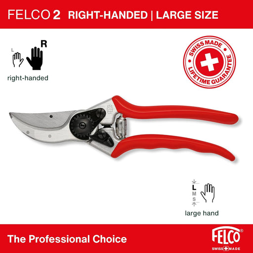 F2 Pruning Shears – 9.25" Swiss-Made Garden Clippers for Professional Pruning | Hand Pruners for Gardening | Garden Tool