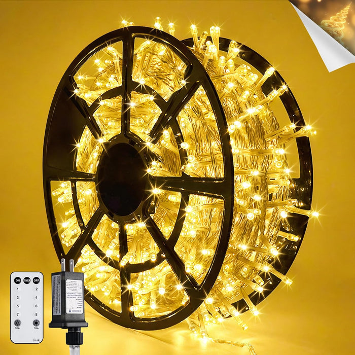168FT 600 LED Christmas Lights Outdoor Waterproof String Lights
