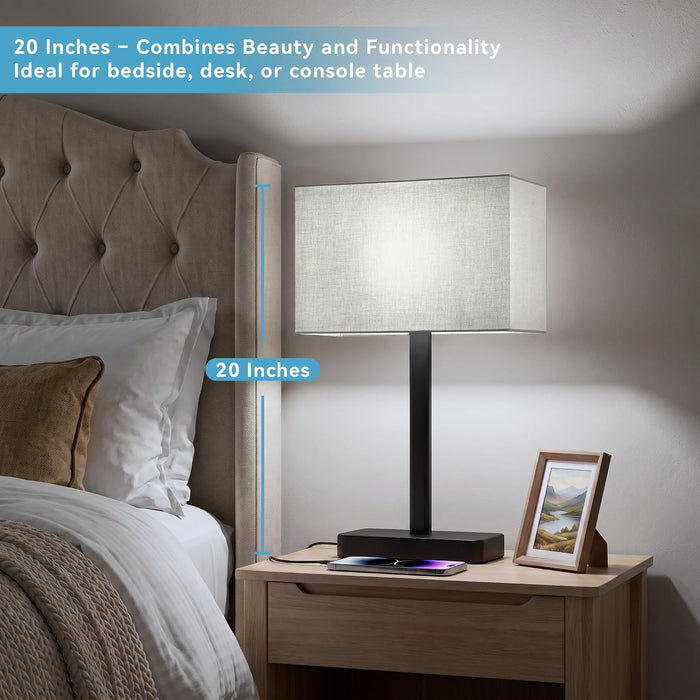 Touch Lamps for Nightstand Set of 2, Lamp for Bedroom Living Room with USB