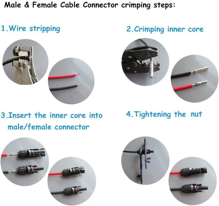 25Pairs / 50PCS Solar Connectors - Male & Female IP67 Waterproof Connector (25 Pairs Solar connectors)