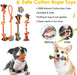 Dog Toys 25 Pack for Fun and Teeth Cleaning, Puppy Chew Toys Pack with Squeak Plush Toy,Squeaky Toy Balls,Tug of War and