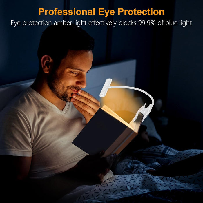 19 LED Rechargeable Book Light for Reading in Bed