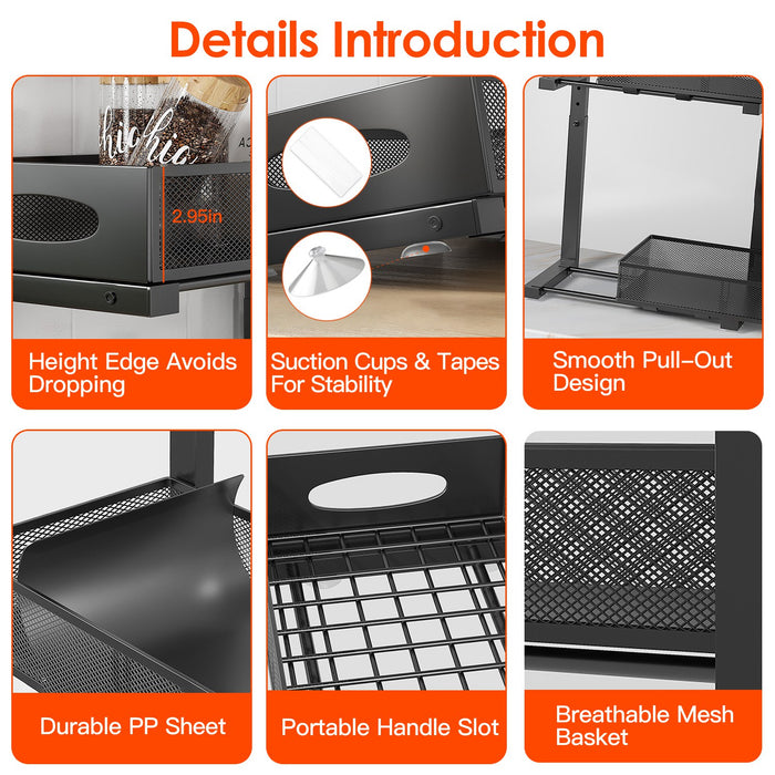 Two-Pack Adjustable Under-Sink Organizers