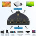 HDTV Switch 3 in 1 Out,HDTV Splitter Supports Full HD 1080P@60HZ/4K@30HZ，Compatible with Roku Fire TV Stick,PS4/PS5 Xbox