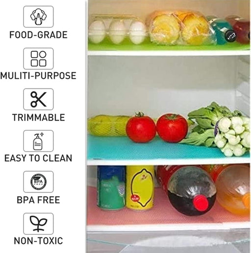 7 PCS Shelf Mats Refrigerator Liners Washable Refrigerator Pads Fridge Mats Drawer Placemats Home Kitchen Gadgets Access