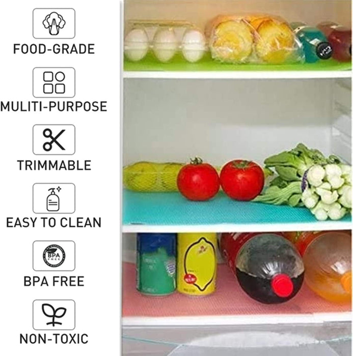 7 PCS Shelf Mats Refrigerator Liners Washable Refrigerator Pads Fridge Mats Drawer Placemats Home Kitchen Gadgets Access