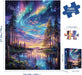 Starry Aurora Lake Puzzles for Adults 1000 Pieces,Interlocking No Dust