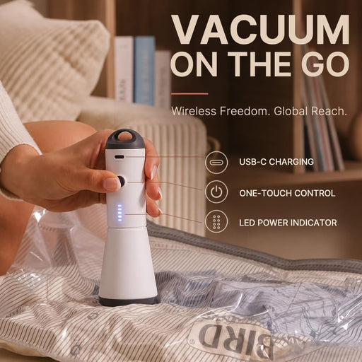 Travel Vacuum Bags with Rechargeable Pump, Carry-On Space Saver