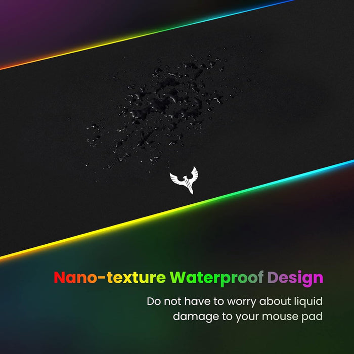 RGB Gaming Mouse Pad Extra Large Extended 31.5x12 Inch-Black
