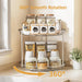 Rotating Makeup Organizer 2 Tier, Clear 360 Spinning Perfume Stand