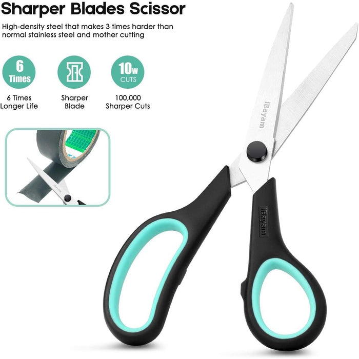 8.5" Heavy Duty Scissors All Purpose for Office School Crafts Sewing