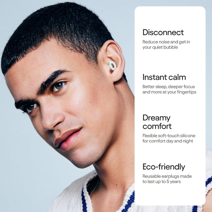 Quiet 2 Ear Plugs - Ultra-Comfy Reusable Hearing Protection for Sleep