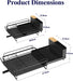 Extendable Dish Drying Rack, 19.2"-26.7" L x 12.9" W, Black