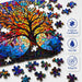 ® 1000 Pieces Stained Glass Jigsaw Puzzle, Beautiful Tree of Life Art Puzzles for Adults, Unique Fun Impossible Hard Difficult Challenging Pretty Puzzles, Colorful Mosaic Nature Puzzle