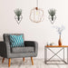 2 Pcs Hanging Artificial Planters Wall Decor, Black, Eucalyptus