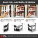 Spice Rack Organizer for Cabinet, Pull & Rotate, 2-Tier