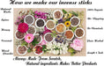 Incense Sticks Variety Pack with Wooden Holder | Nag Champa, Rose, Lavender, White Sage, Frankincense, Palo Santo & Sandalwood | Hand-Rolled Masala Incense