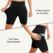 2 Pack Womens Biker Shorts with Pockets 6"