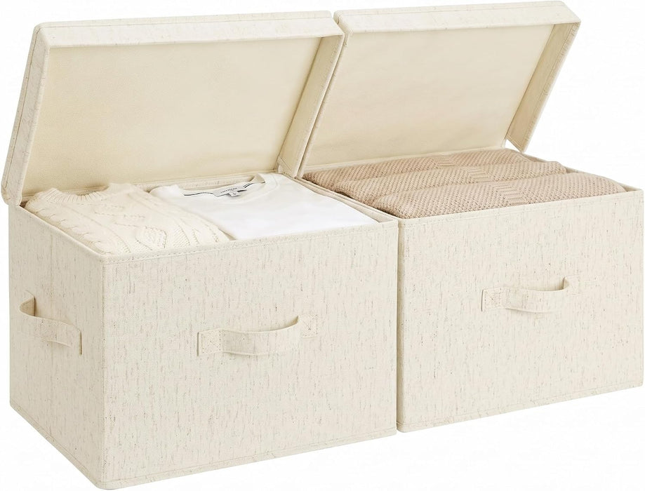 Fabric Storage Bins with Lids, Closet Storage Bins