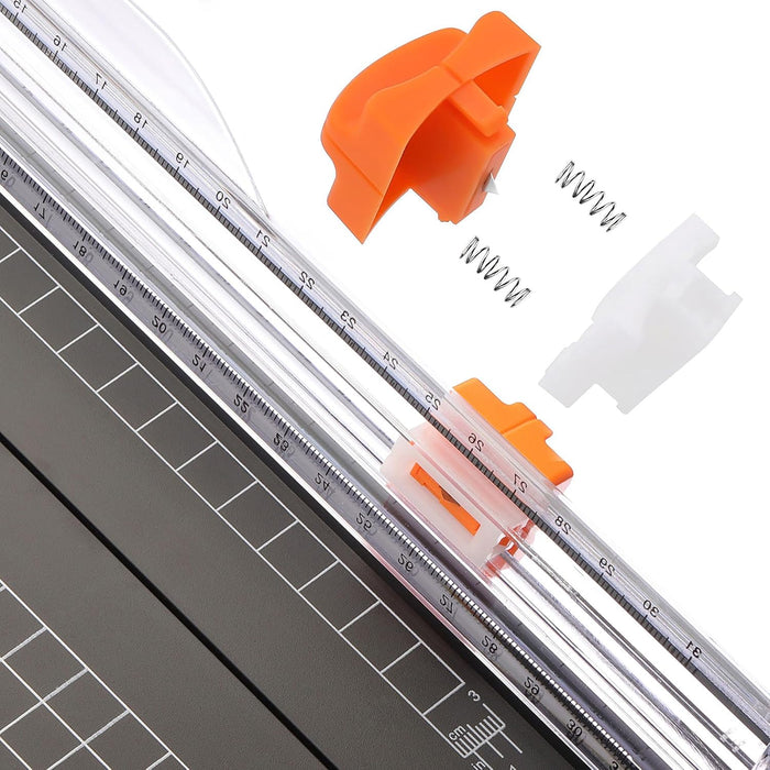 A4 Paper Cutter, 12 Inch Paper Trimmer with Extened Ruler, Black