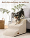 Dog Stairs for Small Dogs,3 Step Dog Ramp for Couch,Non-Slip Steps
