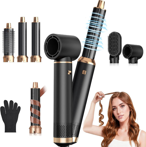 5 in 1 Blow Dryer Brush, Upgrade Hair Dryer Brush Air Curler Air Curl Wrap