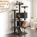 | 54" Cat Tree Tower | Dark Gray | Multi-Level Indoor Activity Center