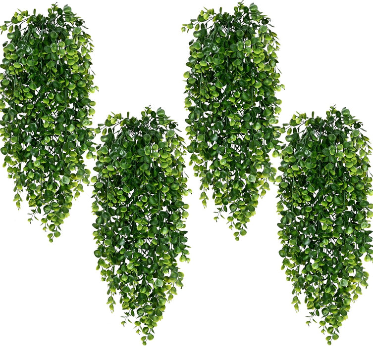 4Pcs Fake Hanging Plants 2.7FT Fake Plants Fake Vines Greenery