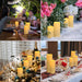Set of 24 Flameless Led Battery Opeated (D2.2'' x H4''5''6'') Waterproof Outdoor Indoor Candles with 10-Key Remotes and 