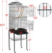 Bird Cage 64'' Medium Small Parrot Parakeet Bird Cages with Detachable Rolling Stand for Parrot Lovebirds Finches Parakeets Budgie Parrotlet Conures, Pet Flight Birdcage
