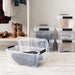 4-Pack 13 Quart Storage Bins with Lids, Clear