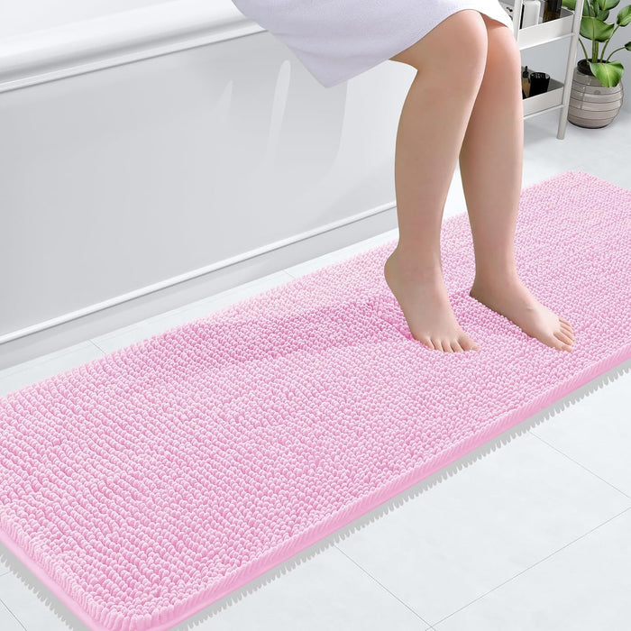 Bathroom Rugs 30X20, Extra Soft Absorbent Chenille Bath Rugs, Rubber Backing Quick Dry, Machine Washable Bath Mats for Bathroom Floor, Tub and Shower, Home Decor Accessories, Grey