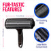 Pet Hair Remover – Original Size Reusable Lint Roller for Cat & Dog Hair on Furniture, Couch, Carpet, Car, Rugs & Bedding – Portable, Eco-Friendly (Black)