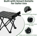 2 Pack Camping Table Foldable, Portable Folding Beach Table, Black-S