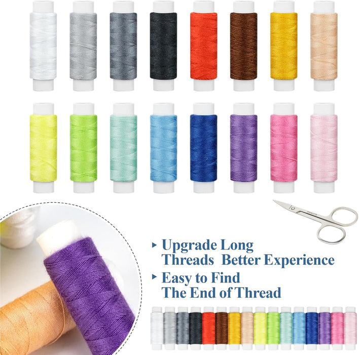 Sewing Kit Basic for Adults, 87 Pcs Sewing Kit with Needle and Thread, Sewing Supplies Portable Travel Emergency Repair 