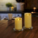 Flameless LED Battery Operated Ivory Pillar Candle, Flickering Realistic Moving Flame, 3" x 4.5" Luminous Real Wax Indoor Home Decor Pack of 1