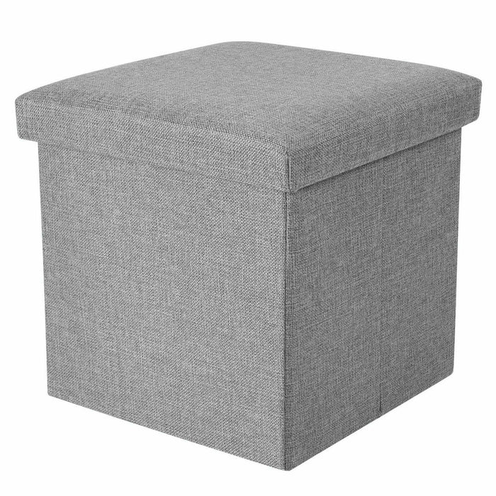 Folding Storage Ottoman Cube Space-Saving Storage Toy Box Foot Rest Stool Seat 11.8"