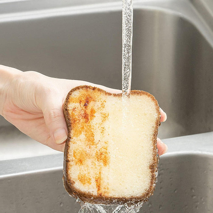 1Pc Multifunction Scrub Sponges, Toast Shape Dish-Washing, Magical Deep Cleaning Thickened Scrubber, Cute Sandwich Sponge, Pots Dishes Gadget Accessories for Household Kitchen