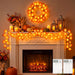 2 Pack Fall Garland with Lights Total 20Ft 40LED Fall Decor