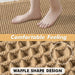 Set of 2 Waffle Bathroom Rugs Boho Bath Mat Brown 18x30 Inch