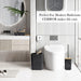 Bamboo Bathroom Accessories Set 6 Piece Square Spiral Set,Black