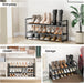 Expandable Metal Shoe Rack for Closet, Entryway & Garage, 2-Tier, Black