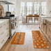 Orange Hello Pumpkin Fall Kitchen Mats Set of 2 - 17x29+17x47"
