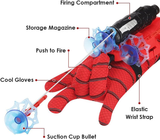 Spider Web Shooters with Glove for Kids Cosplay Party Favor