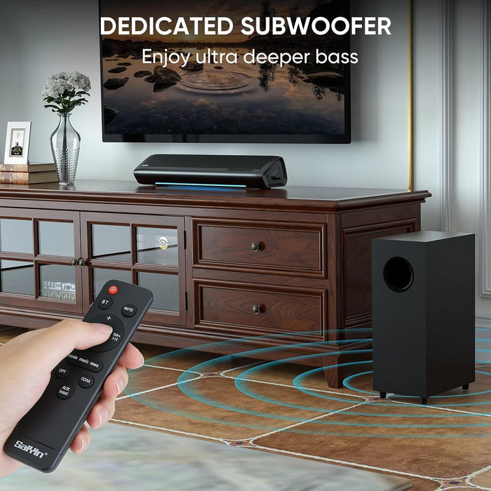Sound Bar with Subwoofer, Home Theater Surround System for TV PC
