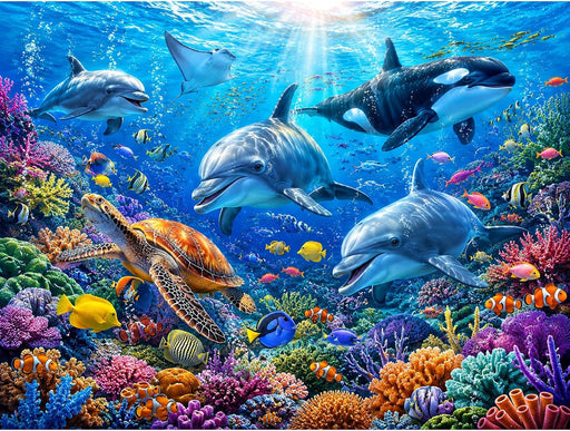 1000 Piece Puzzle for Adults - Underwater World Jigsaw Puzzles 1000 Pieces with Letters on Back, Birthday and Barious Ho