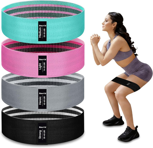 Resistance Bands for Working Out, 4 Levels Exercise Bands for Women & Men, Elastic Workout Band for Physical Therapy, Fa