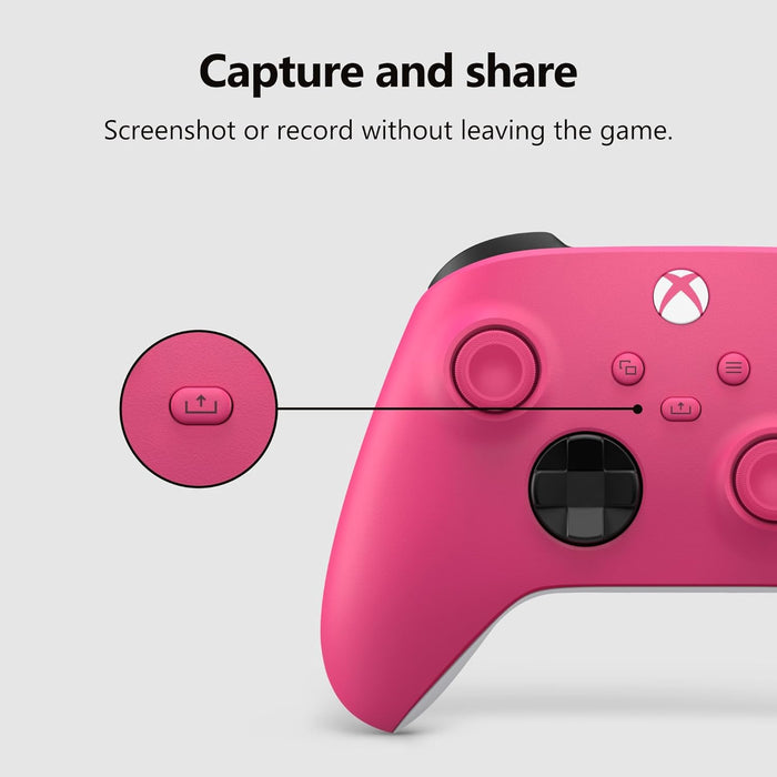 Xbox Wireless Gaming Controller | Deep Pink | Consoles, PCs, TVs, mobile, and more | Textured Grip | Wireless, Bluetooth, USB-C Connectivity
